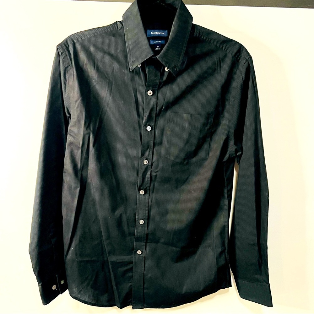 Croft & Barrow Men’s Easy Care Black Dress Shirt Size S